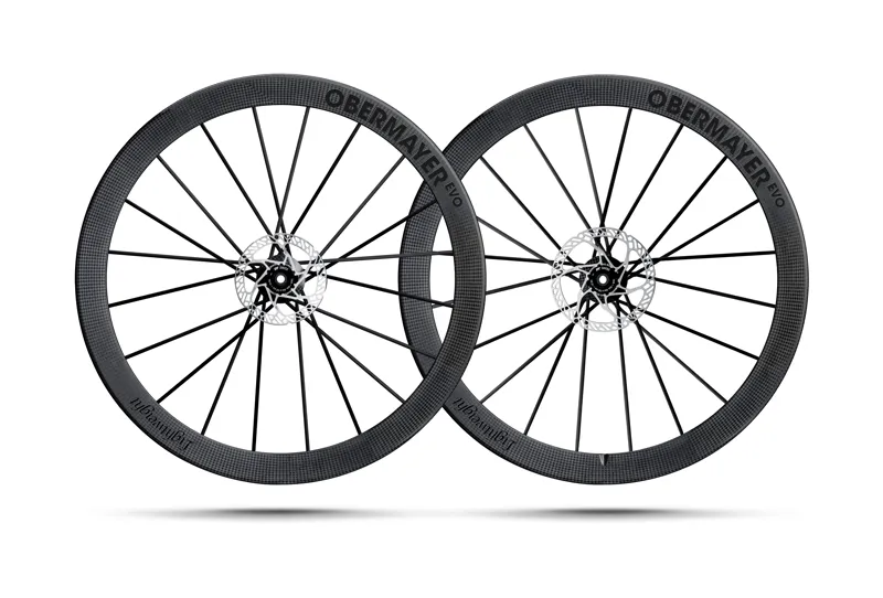 Lightweight Wheels Obermayer Evo Disc Carbon Road Wheelset Tubeless Ready Schwartz Ed