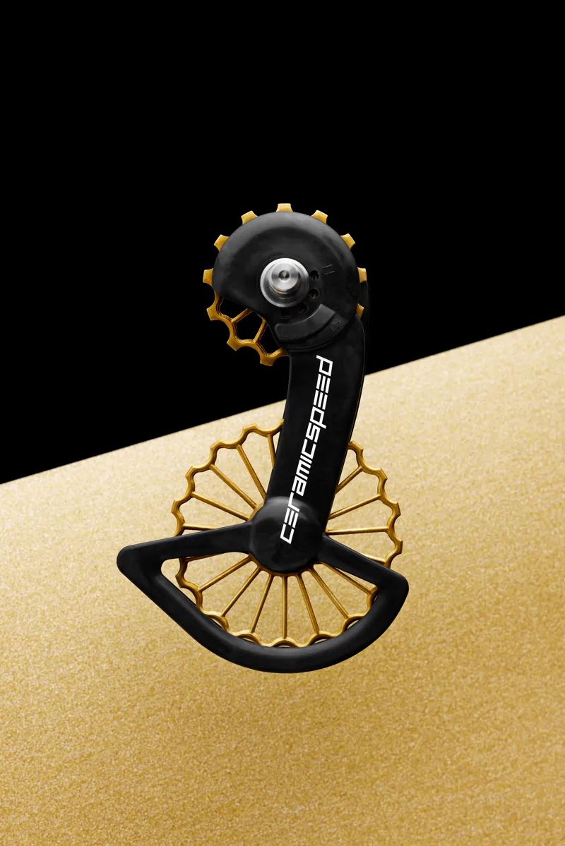 CeramicSpeed OSPW 3D Hollow Titanium Nitride TiN Coated SRAM Red and Force AXS Pulley Wheels-3