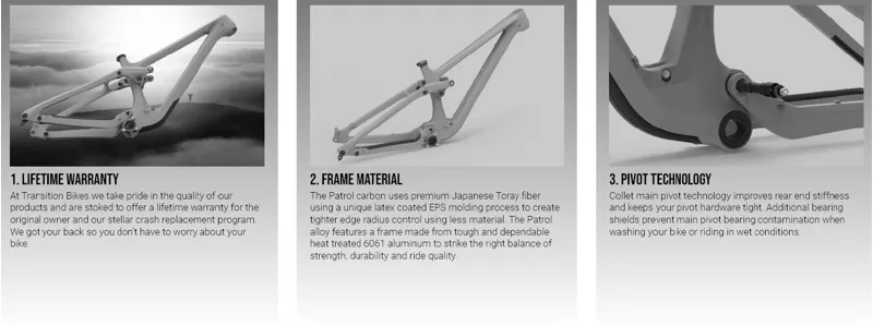 Transition Patrol Carbon MTB Frame Bonfire Red-1