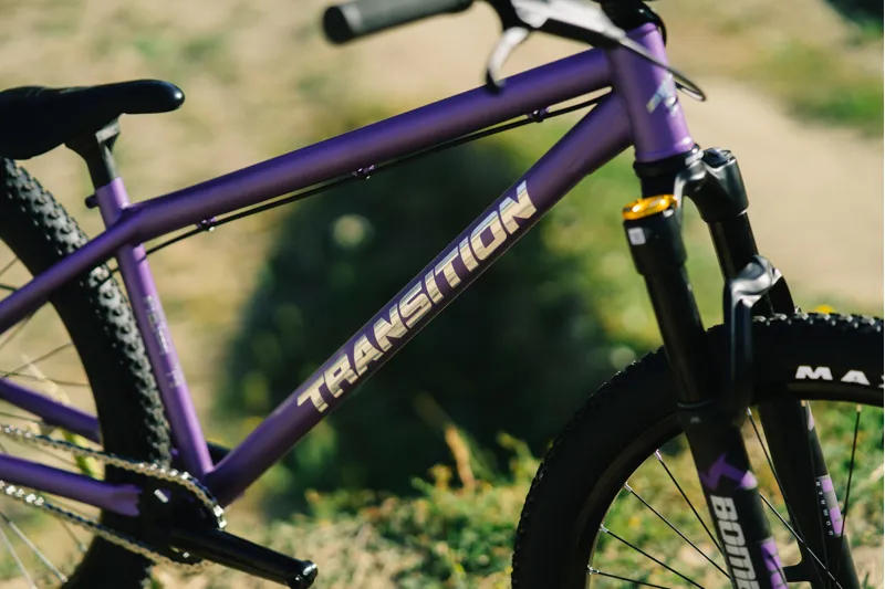 Transition PBJ Steel Hardtail Dirt Jump Complete Bike Purple Chrome-5