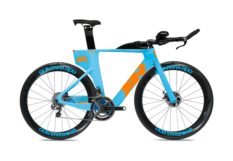 Quintana Roo PRfive Disc Tri Frameset Ice Blue Orange