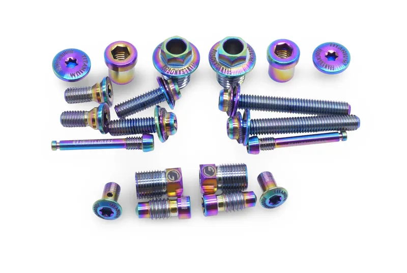 Framesandgear Titanium Full Replacement Bolt Kit For Shimano Dura Ace R9270 Oil Slick