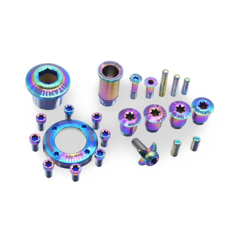 Framesandgear Titanium Full Replacement Bolt Kit For SRAM FORCE AXS Oil Slick