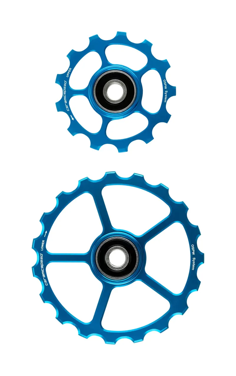 CeramicSpeed OSPW Replacement Pulley Wheels 13 + 19T Ceramic Bearings Blue