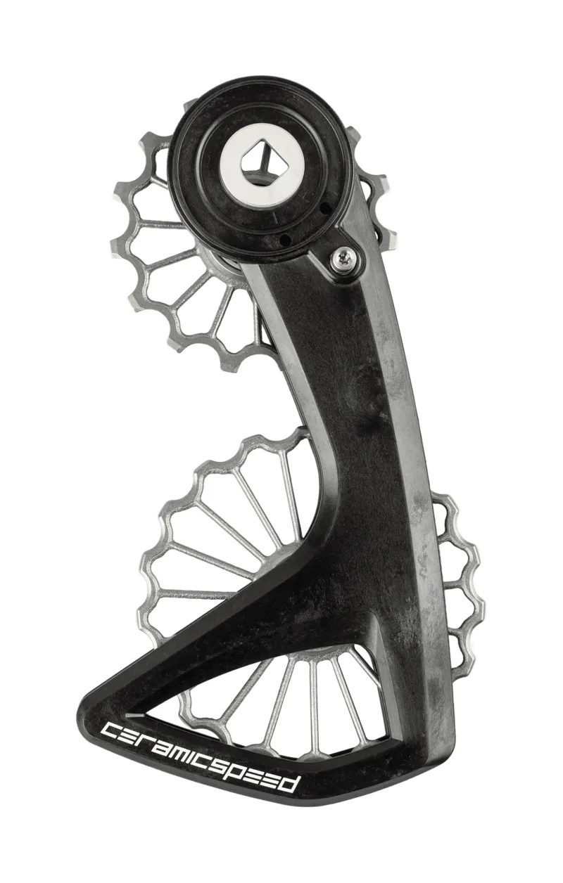 CeramicSpeed OSPW RS 3D Printed Hollow Titanium Coated Bearings SRAM Red/Force AXS Pulley Wheels Black