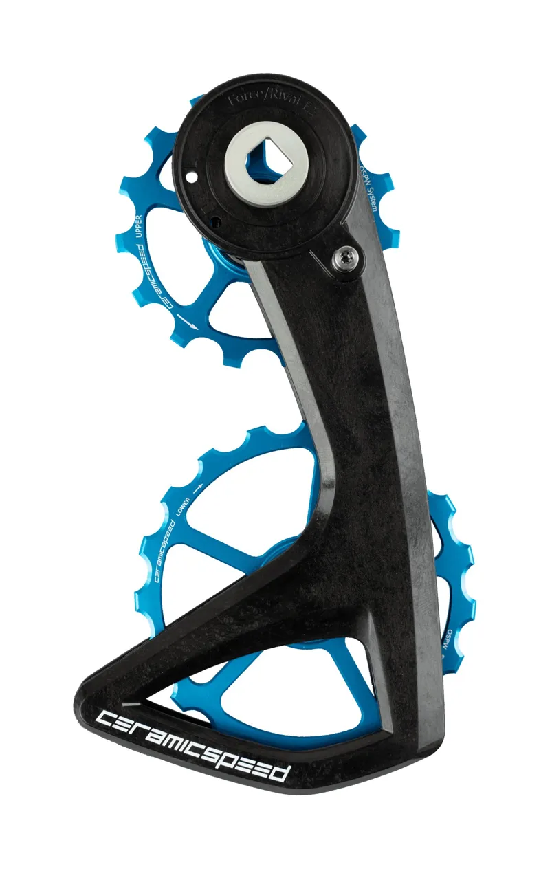 CeramicSpeed OSPW RS 5 Spoke SRAM Force Rival E1 Pulley Wheels Blue-1