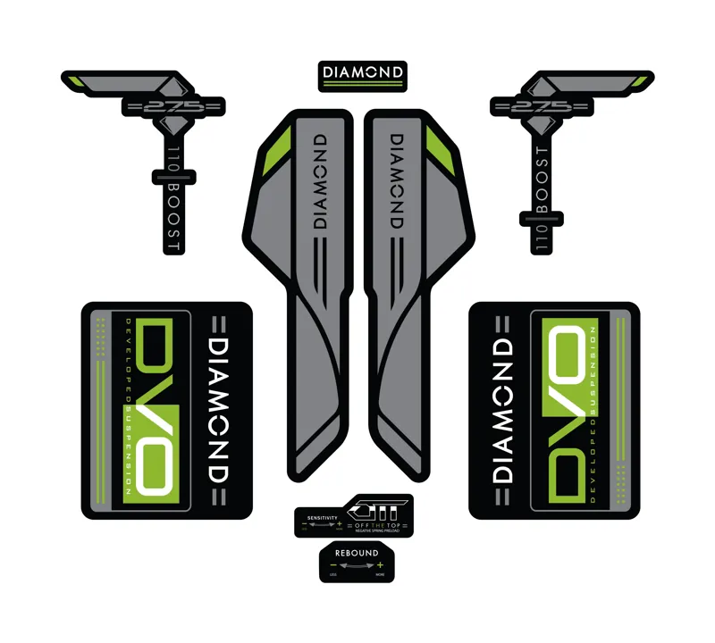 DVO Decal Set 27.5 inch Diamond Boost Beryl Black