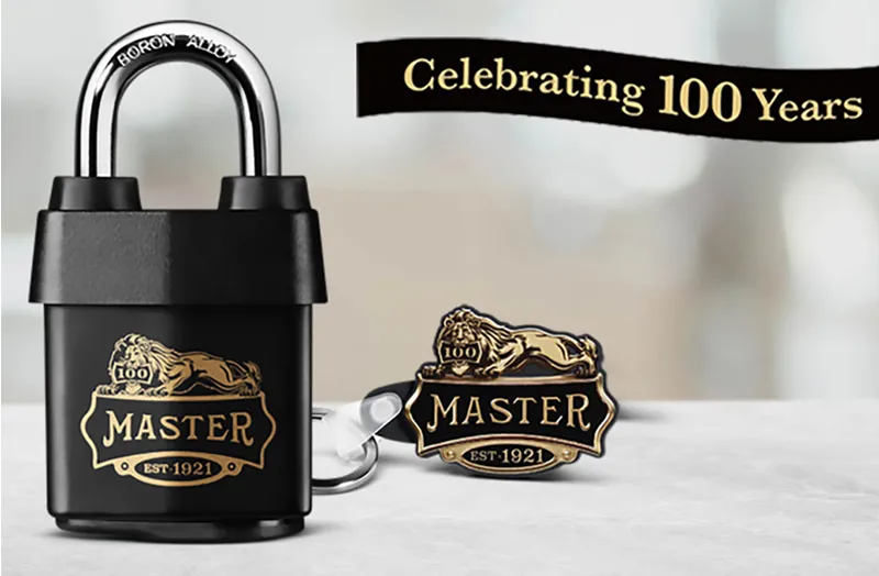 Master Lock 100 Year Celebration Ltd Ed 1921D Covered Laminated Padlock-1