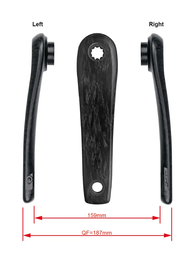 FSA Bosch G3 BNI Ebike Carbon Chainset CK-702 Black