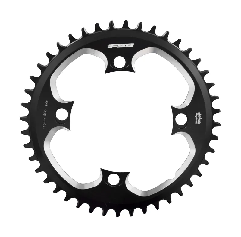 FSA SLK ABS Road 110BCD 1x11 Chainring 4H Black Various Sizes-3