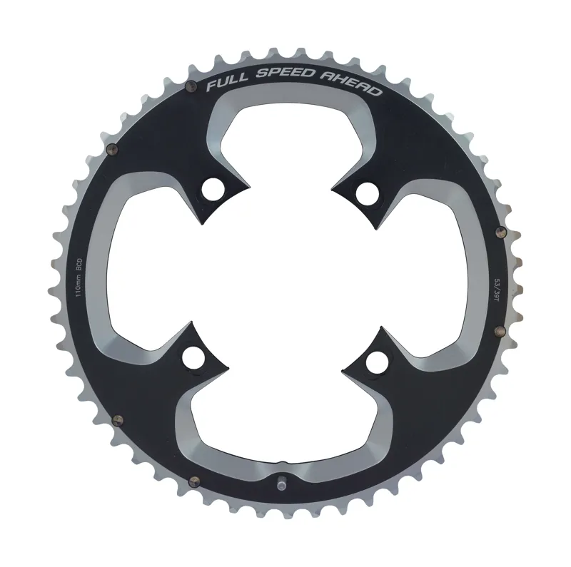 FSA Powerbox Alloy Road 110BCD 2x11 Chainring 4H Black Various Sizes-1