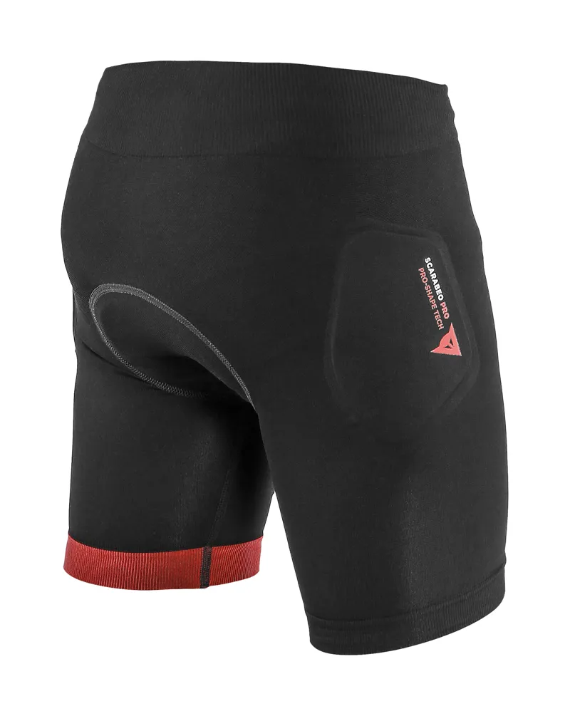 Dainese Scarabeo Junior MTB Safety Shorts  Black Red - Body Armour-1
