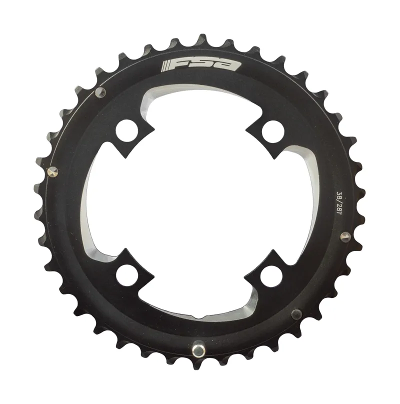 FSA Comet Modular MTB Chainring 96BCD 2x11 4H Black Various Sizes-4