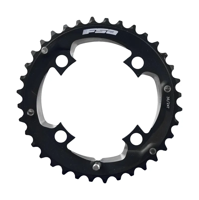 FSA Comet Modular MTB Chainring 96BCD 2x11 4H Black Various Sizes-1