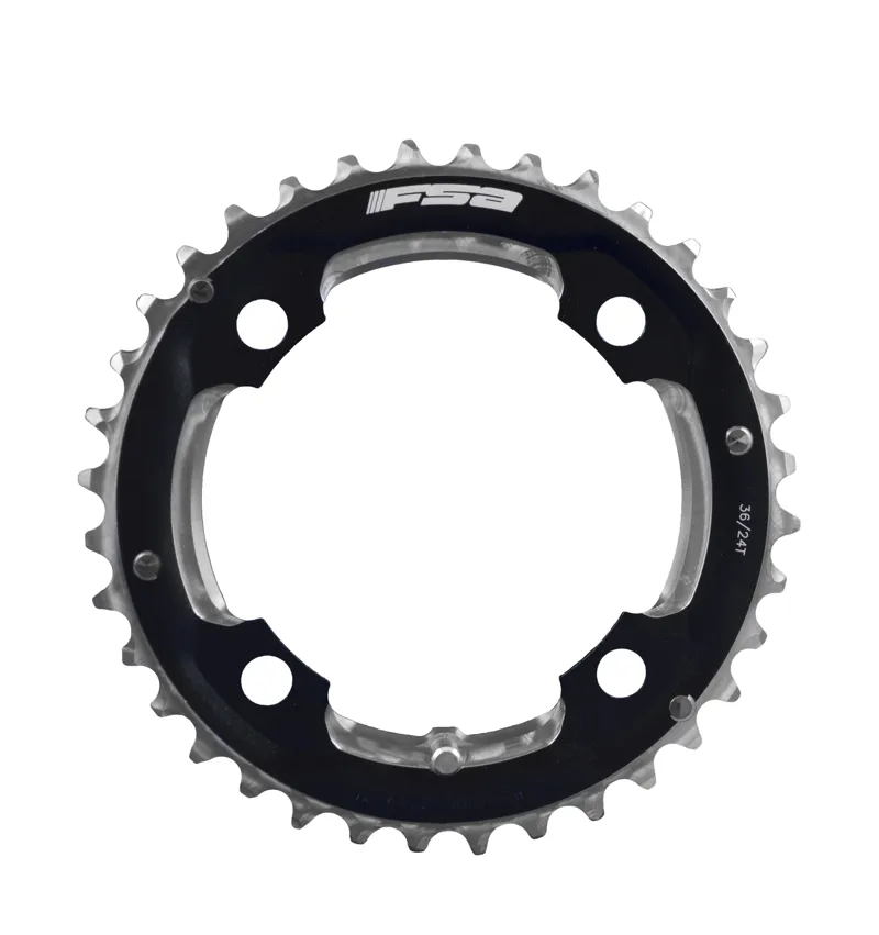 FSA Alloy MTB Chainring 2x10 104BCD 36T 4H Black