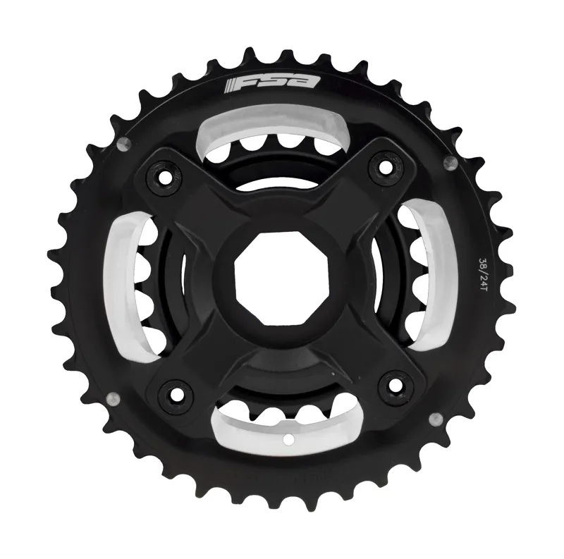 FSA Brose Ebike 2x Chainring Set With Spider Black-3