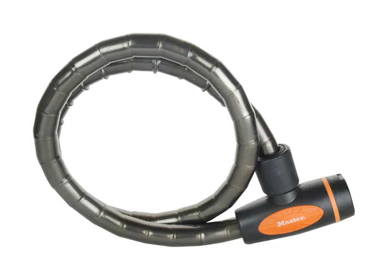 Master Lock Armoured Cable Key Lock 18mm X 1m 8228 Black-1