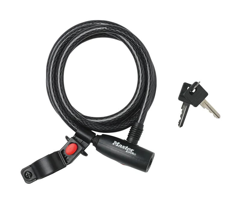 Master Lock Cycle Cable Key Lock 10mm X 1.8m 8232 Black-1