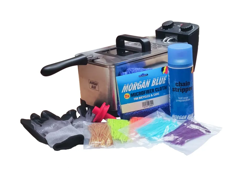 Morgan Blue Hot Wax Chain Lube Pro Cooker Kit 3 Ltr 5 Chain Capacity-1