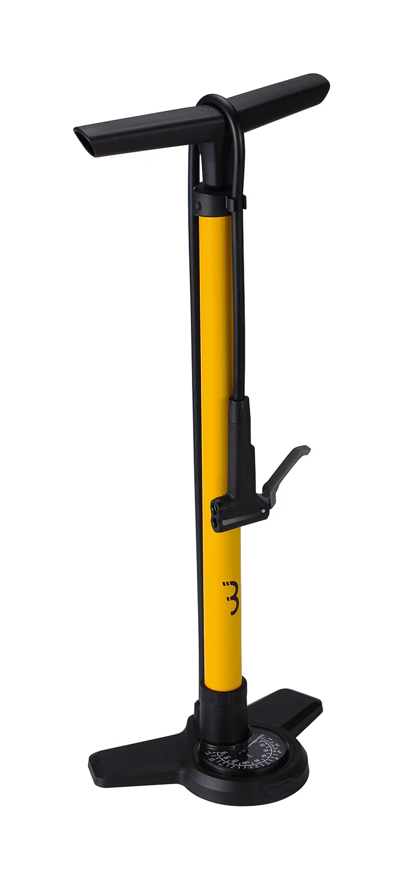 BBB AirBoost Floor/Track Pump With Gauge BFP-28 Yellow Updated-2