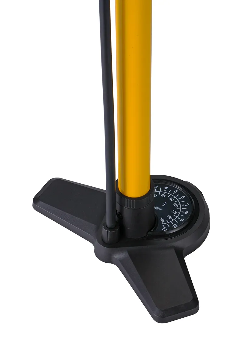 BBB AirBoost Floor/Track Pump With Gauge BFP-28 Yellow Updated-3