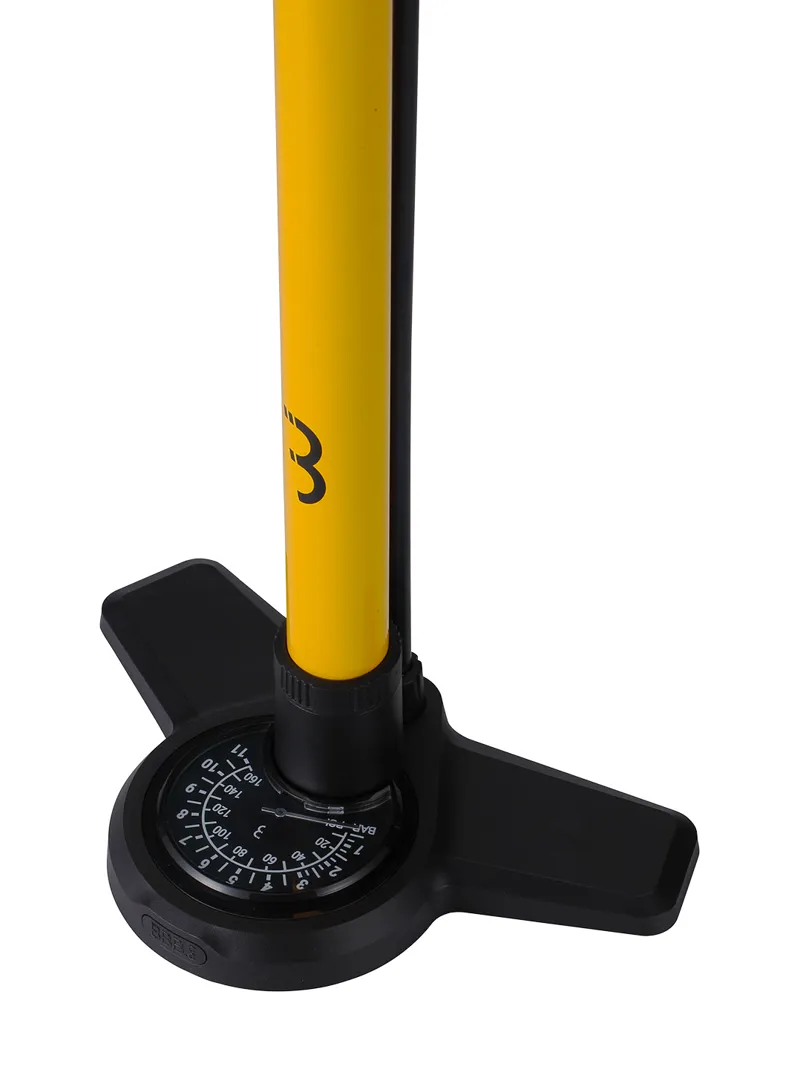 BBB AirBoost Floor/Track Pump With Gauge BFP-28 Yellow Updated-1