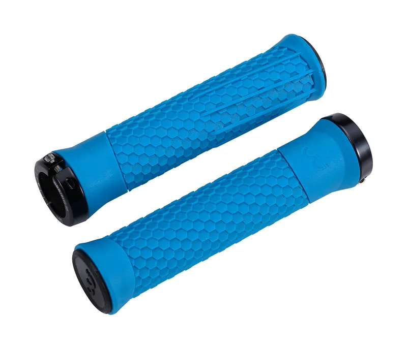 BBB Python Lock On MTB Grips Moss Blue/Black Ring 142mm BHG-95