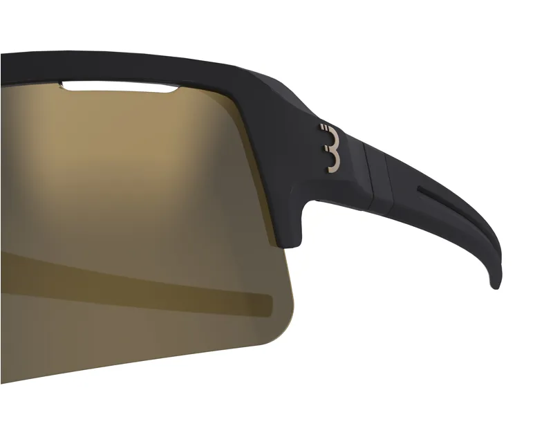 BBB Fuse Cycling Sport Glasses Black MLC Gold Lens BSG-65 -6