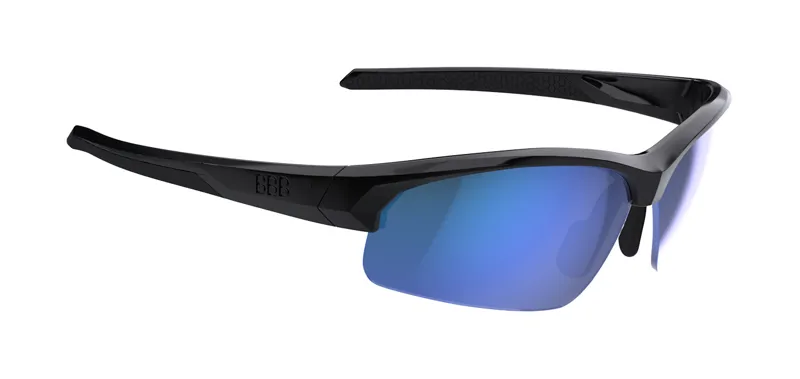 BBB Impress Small Frame Cycling Sport Glasses Black Blue MLC Lens BSG-68-2