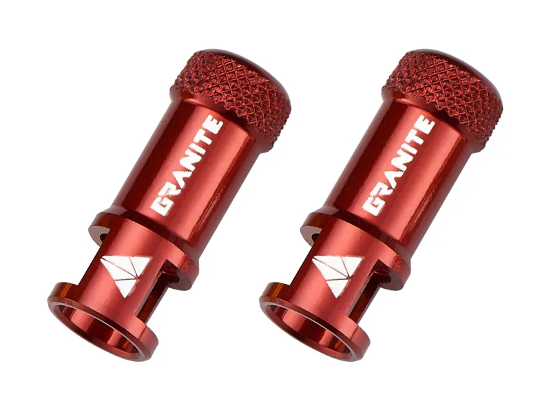 Granite JUICY NIPPLE Tubeless Valve with Valve Cap/Removal Tool Red-3
