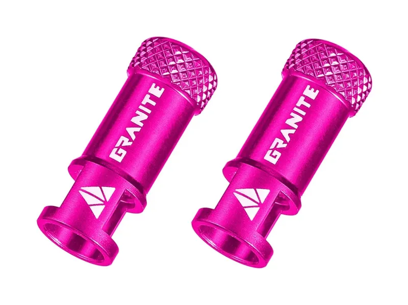 Granite JUICY NIPPLE Tubeless Valve Cap With Valve Core Removal Tool Pink