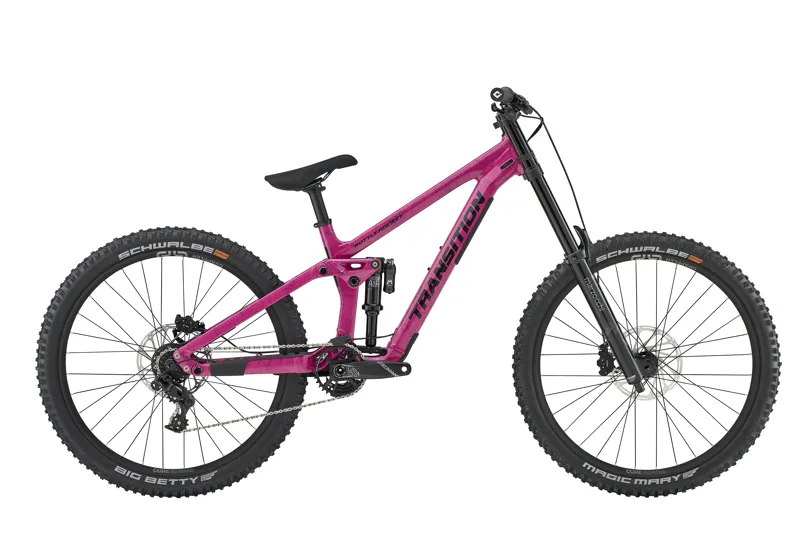 Transition Bottlerocket Alloy MTB Dual Crown Complete Bike Disco Flamingo