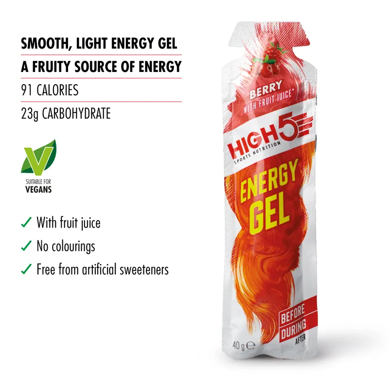High5 Energy Gel x6 40g Various Flavours  Vegan Friendly-1