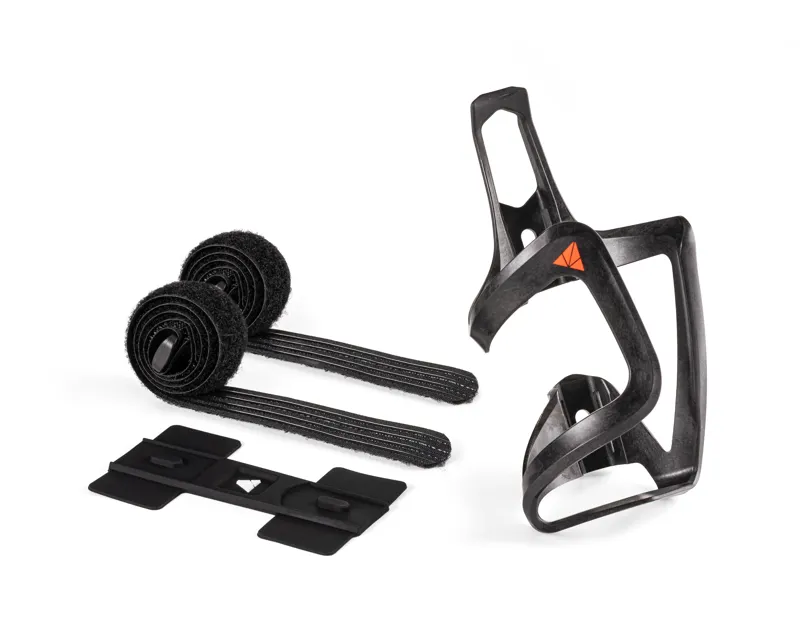 Granite AUX Carbon MTB Side Loading Bottle Cage Black with Straps