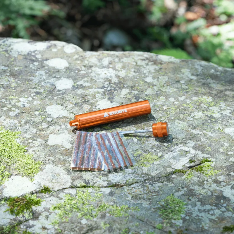 Granite Suture Tyre Plug Kit With CO2 Inflator Head - Tubeless Tyre Repair Orange-1