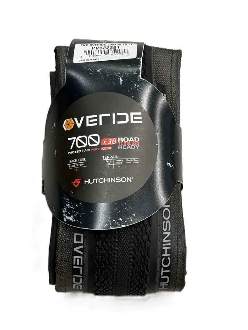 Hutchinson Overide Gravel/Adventure Bike Tyre Black 700 x 38 tubeless ready-1