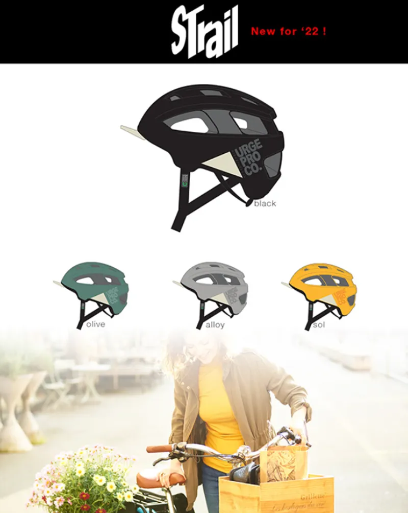 Urge STrail Urban/City Cycling Helmet Black S/M L/XL-6