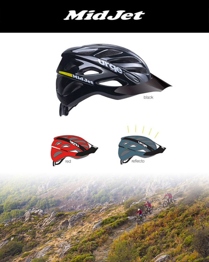 Urge MidJet Kids MTB Helmet Black 48-55cm-1
