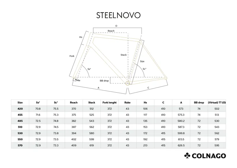 Colnago Steelnovo Steel Road Frame Set SNPP 485mm -EX Display-5