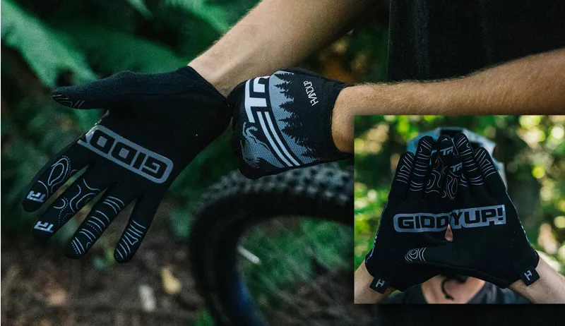 Transition TBC Giddy Up MTB Gloves Black Grey -1