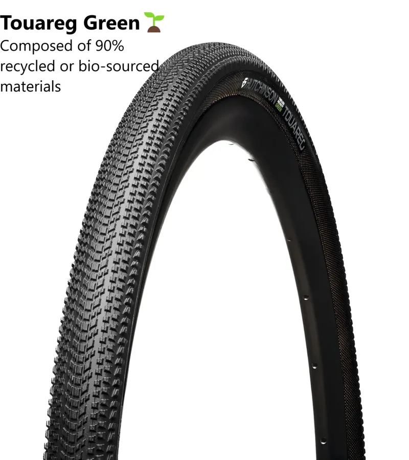 Hutchinson Touareg Green Gravel Tyre Black 700 x 40 Tubeless Ready