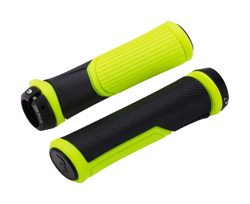 BBB Cobra Lock On MTB Grips Black/Neon Yellow 146mm BHG-96