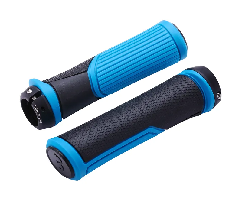 BBB Cobra Lock On MTB Grips Black/Blue 146mm BHG-96