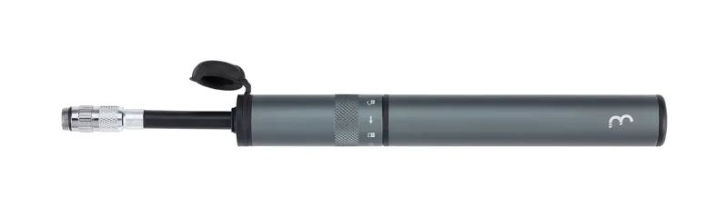 BBB Samurai Telescopic Cycle Mini-pump  Presta/Schrader Valve 210mm Grey BMP-50