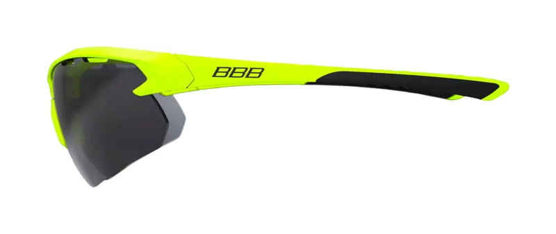 BBB Impulse cycling Sport Glasses Yellow Black Tip Smoke Lens BSG-52-1