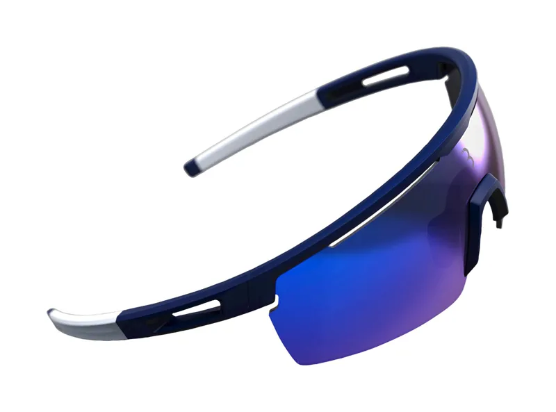 BBB Avenger Cycling Sport Glasses Blue White Tips Blue MLC Lenses BSG-57-1