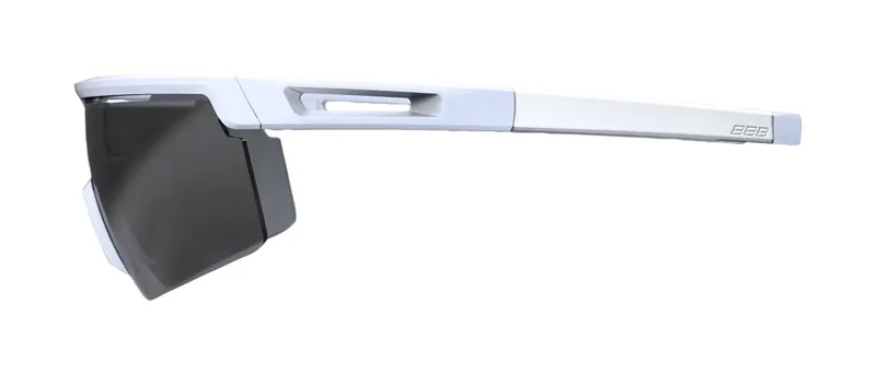 BBB Avenger Cycling Sport Glasses White White Tips Smoke Lenses BSG-57-3