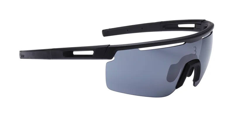 BBB Avenger Cycling Sport Glasses Black Black Tips Smoke Lenses BSG-57-6