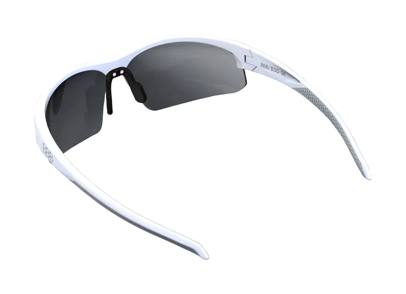BBB Impress Cycling Sports Glasses White Smoke Lenses BSG-58 -1