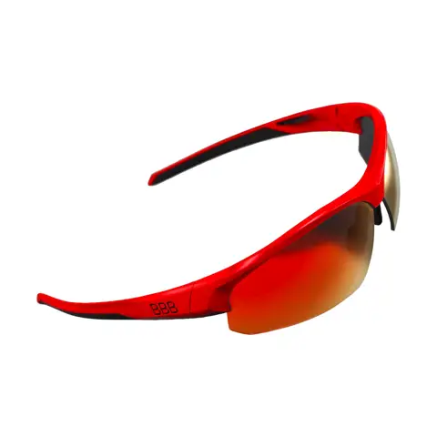 BBB Impulse Sport Glasses Red, Black Tip, Red Lens
